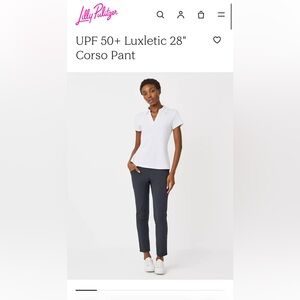 Lilly Pulitzer Black UPF 50+ Luxletic 28” Corso Pant Size 10